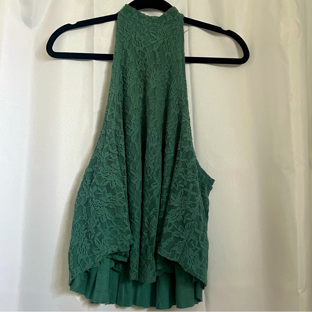 Urban Outfitters Green Lace Tank